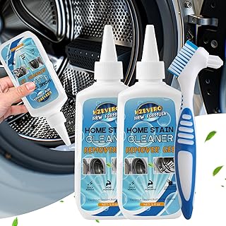 Mold Stain Remover Gel, Washing Machine Cleaner for Front Loader Washer Gasket Rubber Seal Home Stain Removal Gel for Grout, Caulk, Refrigerator, Shower, Bathtub, Bathroom Cleaning Solution (10 Fl Oz)
