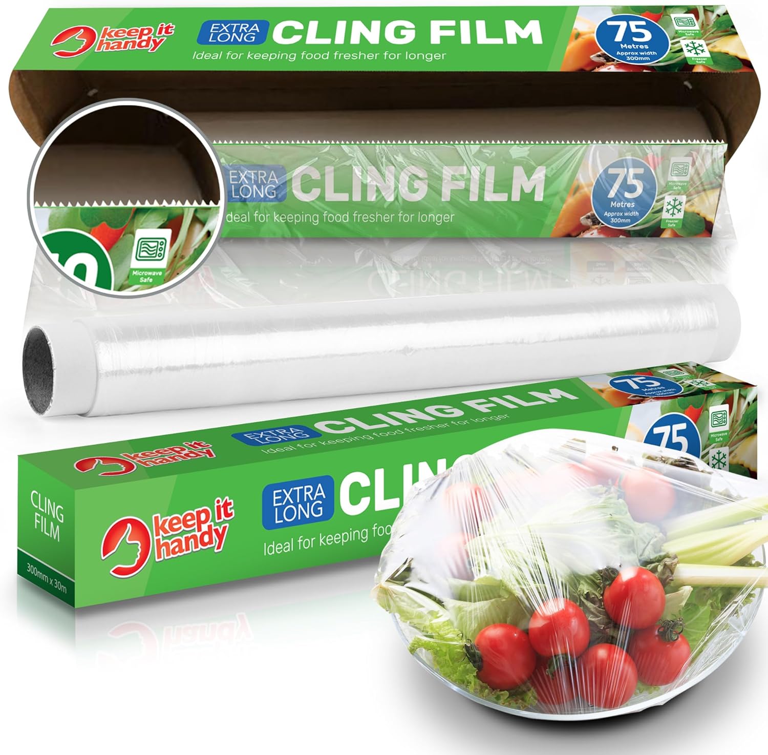 2pk SOL Cling Film for Catering 2 Rolls 30cm x 75m 150m in Total