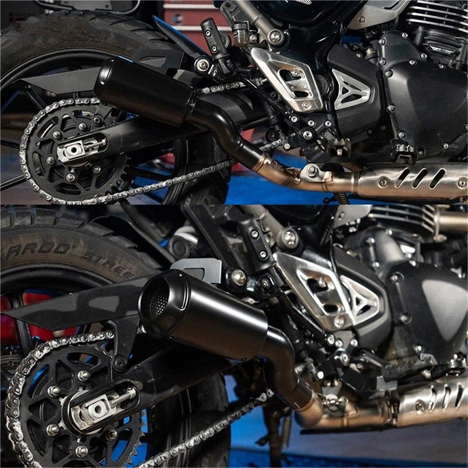 Silenziatore moto Per Triumph Per La Velocità 400 Per Scrambler 400X400X2024 2025 Un'intestazione Moto Di Scarico Fuga Moto Sistemi Silenziatore DB Killer