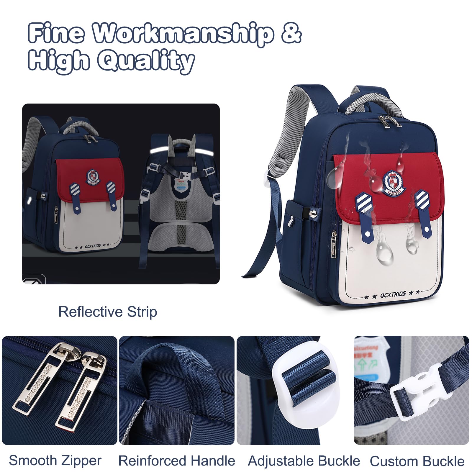 FANDARE Neu Kinderrucksack Mädchen Kinder Rucksack Lässig Kinderrucksack Ergonomie Schulranzen mit reflektierenden Streifen & Brustgurt Daypacks Schulrucksack Tagesrucksack Children Backpack