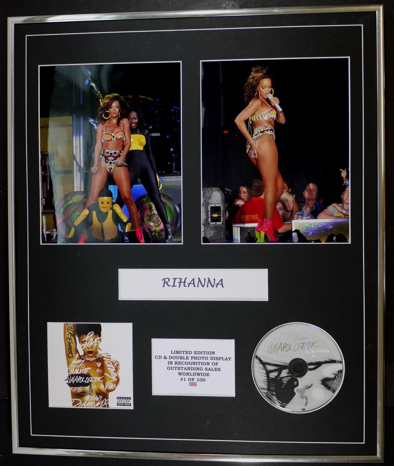 Rihanna/CD und Doppel-Foto-Display EDITION/COA/UNAPOLOGETIC