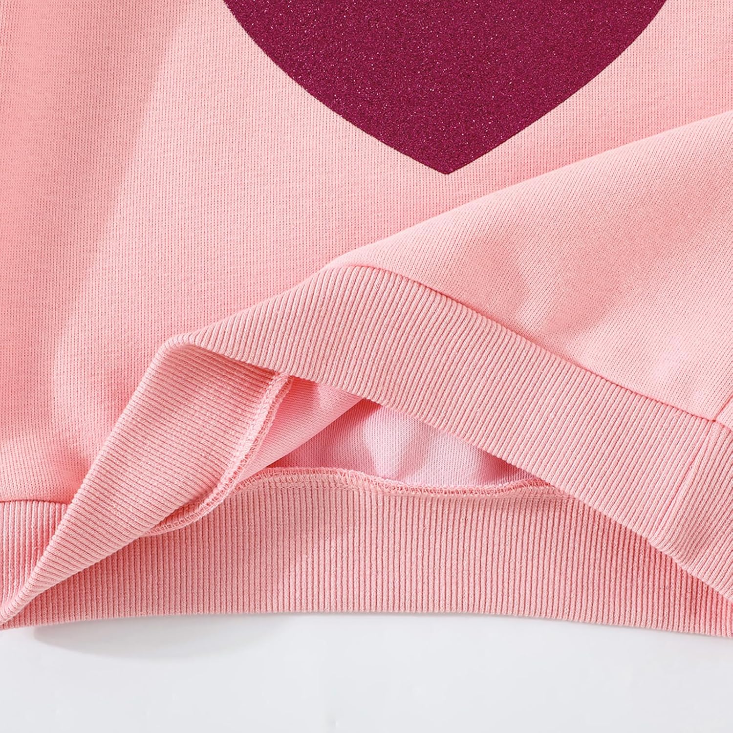 Toddler Girls Heart Sweatshirt Ruffle Long Sleeve Shirt Baby Valentine Outfits Pullover Tops 2-7 Years - Image 6