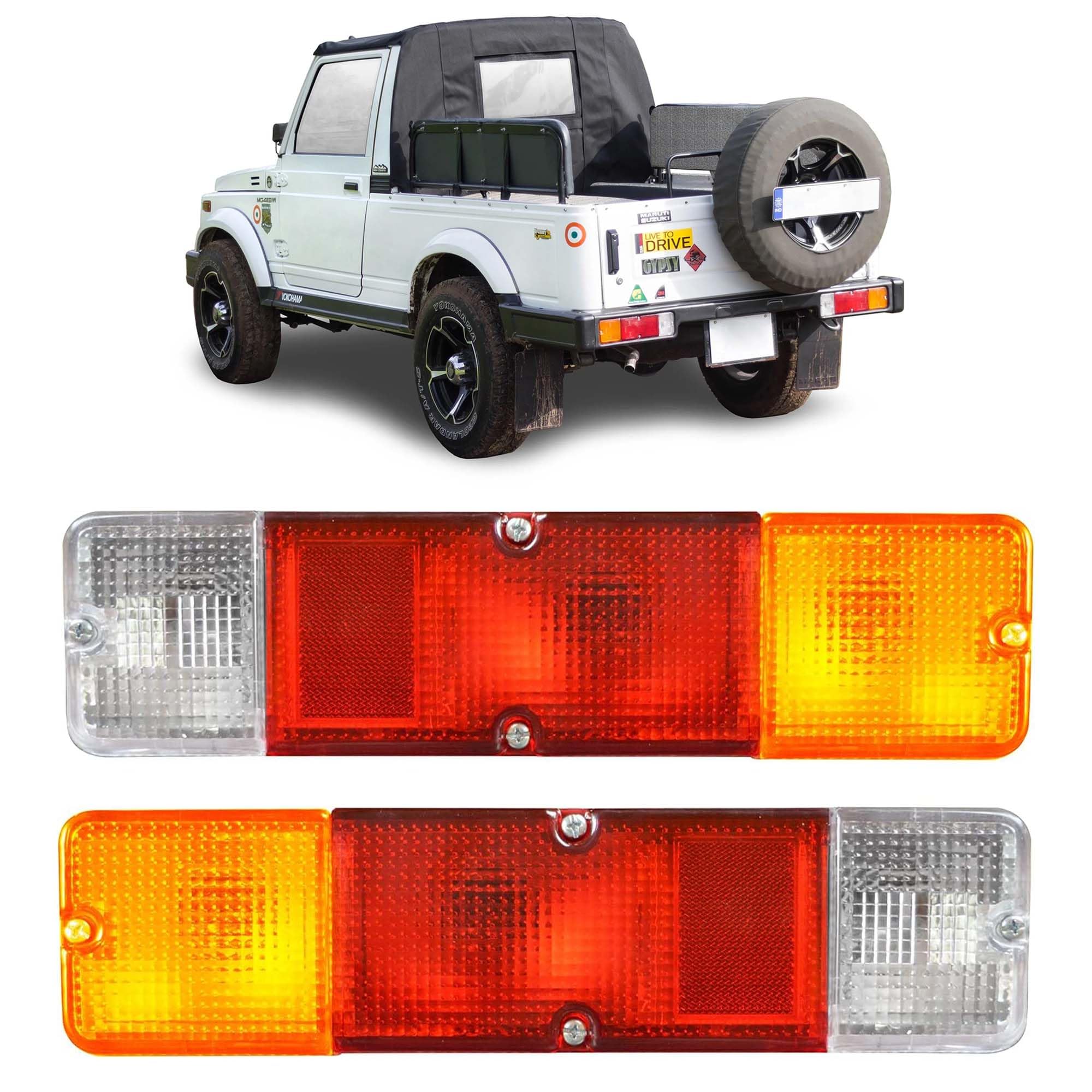 Luces traseras de cabeza, 2 uds., luces traseras de combinación de 12v, bombillas compatibles con Suzuki Samurai Sierra SJ413 SJ410 Gypsy