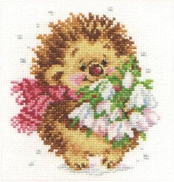 Alisa Needlecraft, Counted Cross Stitch Kit, Spring Hedgehog