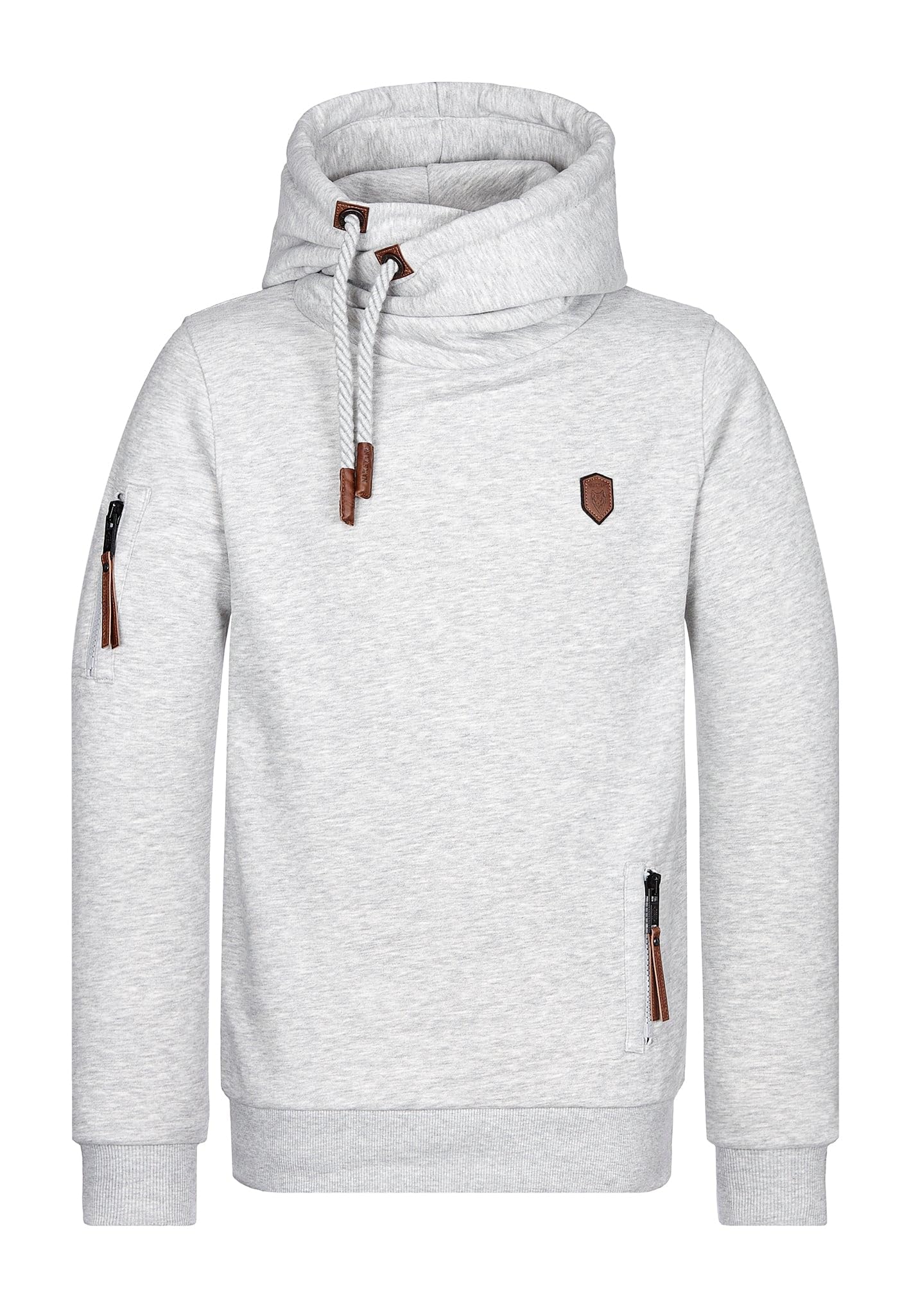 Naketano Men's Grey Melange Sweater Hooded Pimp Hoodie