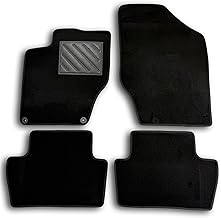 Citroen C4 II / DS4 10.2010 to 12.2020 Tailored Carpet Floor Mats Black with Buttons and Reinforced Rubber Heel Pad