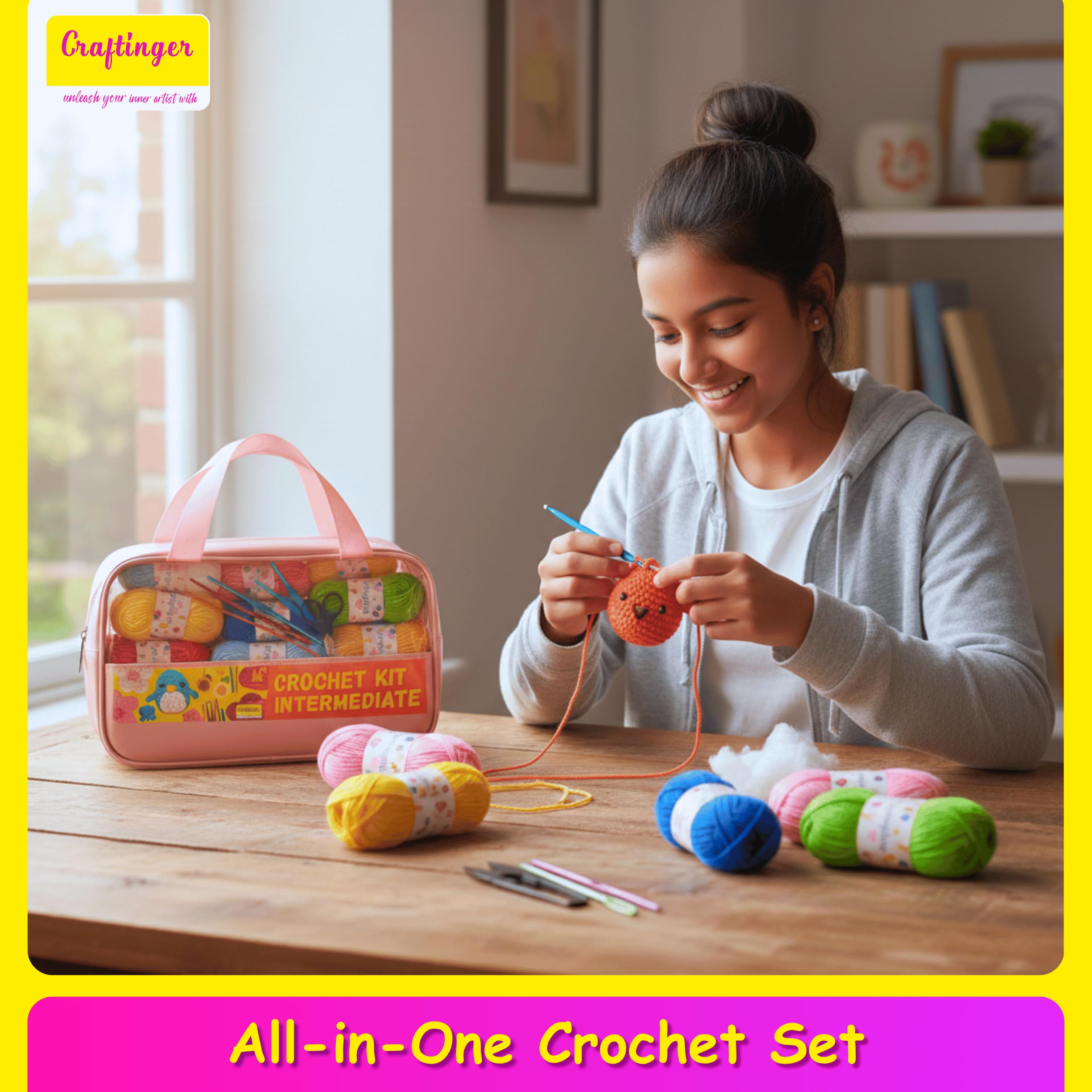 Crochet Kit: All-in-One Crafting for Beginners & Adults -3 Crochet Kit: All-in-One Crafting for Beginners & Adults -3