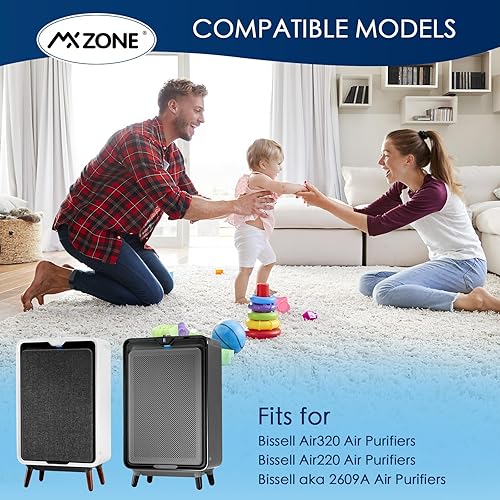 Miniatura 9 de MXZONE Juego de 2 filtros Air220 Air320 de repuesto compatibles con Bissell Air320 Air220, también conocido como purificador de aire 2609A, filtro