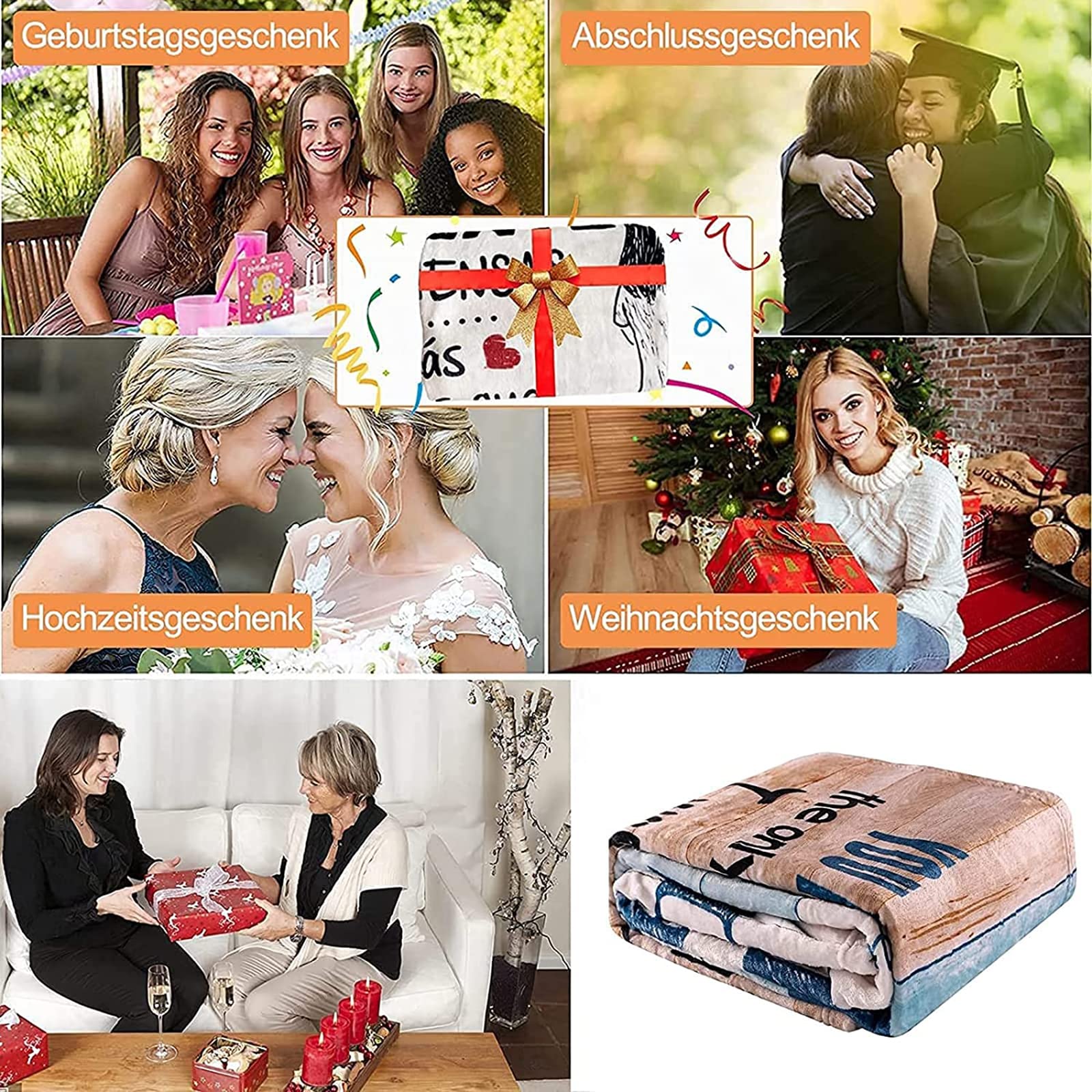 Personalisierte Flanell-Decke 'An Meine Tochter/Sohn' – 150x200 Cm, Superweich, Bedruckt, Für Sofa & Bett