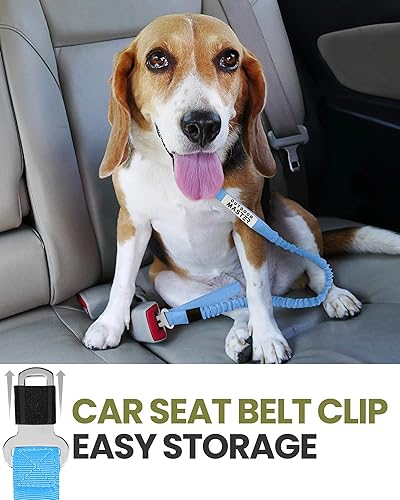 Miniatura 5 de OutdoorMaster Correa elástica para perro, correa resistente para perro con absorción de golpes, 2 asas acolchadas, correa de entrenamiento mejorada,