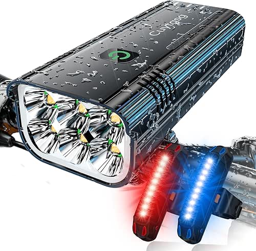 2026 New 6800 Lumen Bike Light,6 LED High Brightness Bicycle