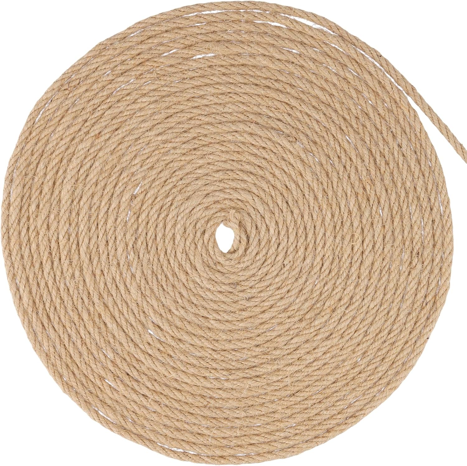2 Rolls Jute Twine String, 1/4 inch Hemp Rope Craft Jute Rope for Crafts, Packing, Home Decorating, 6 mm x 656 Ft