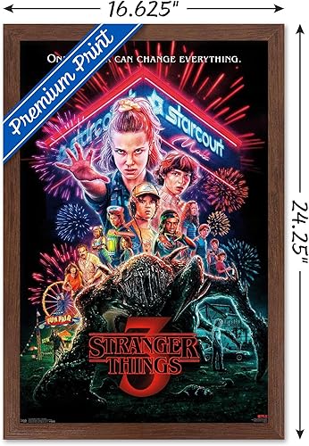 Vista 91 de Trends International - Stranger Things de Netflix: Temporada 3, póster para pared de una hoja, 57 x 86 cm, versión de alta calidad no enmarcada