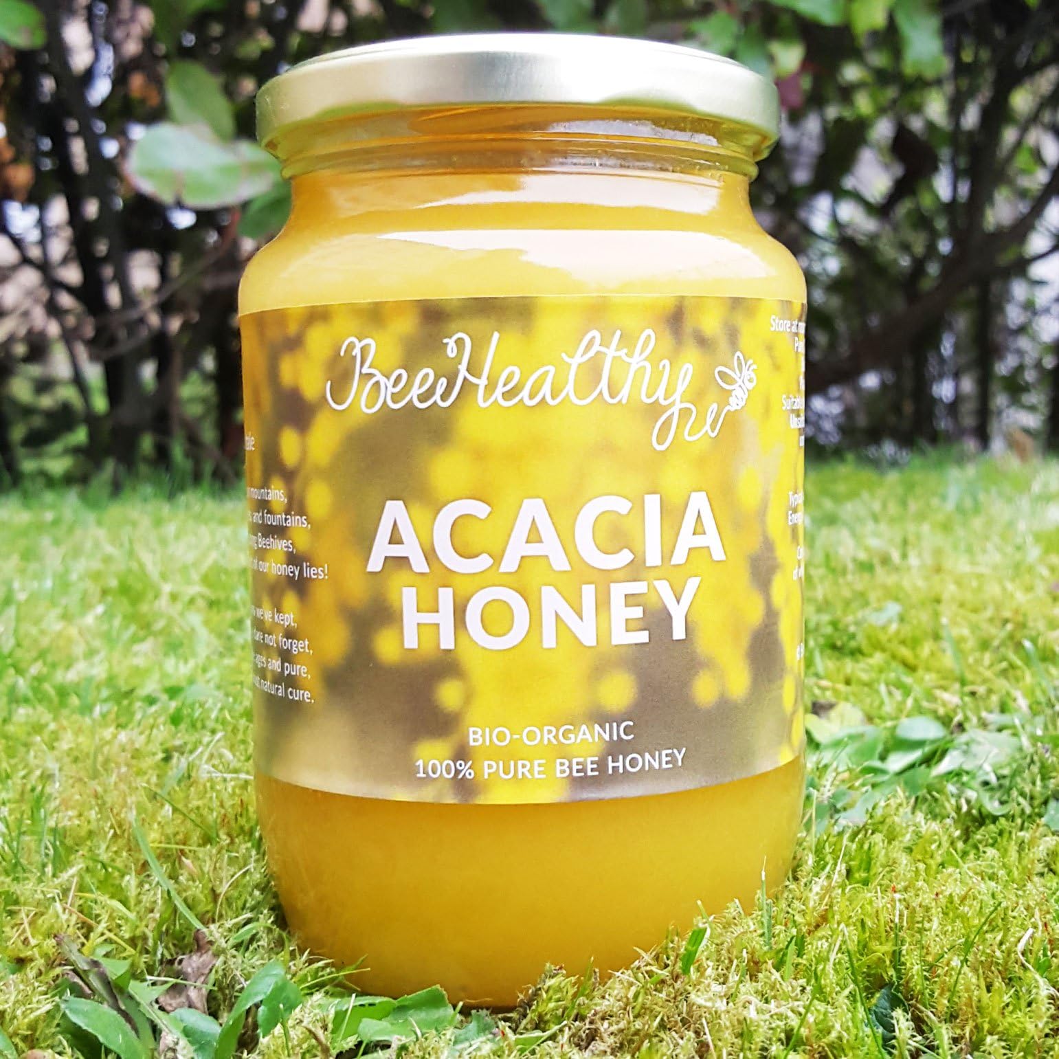 Natural Raw Organic Acacia Honey 1 KG (100% Pure) BeeHealthy