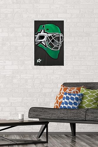 Miniatura 72 de Trends International NHL Dallas Stars - Póster de pared con máscara 16, 22.375 x 34 pulgadas, versión enmarcada en negro Versión con marco negro