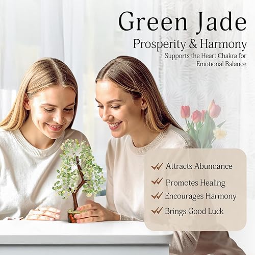 Miniatura 181 de YATSKIA - Árbol de cristal turquesa Feng Shui, alambre, bonsái Buhha, estatua reiki, Chakra curativo energía positiva, buena suerte dinero regalos