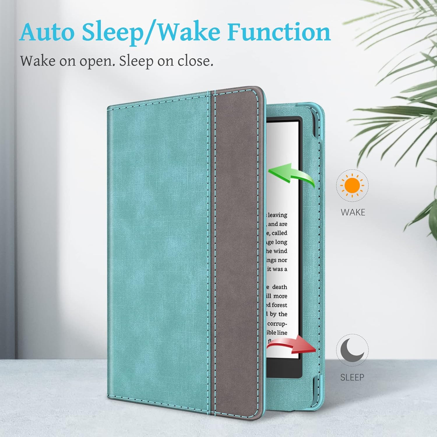 Fintie Case for 6" Kindle 11th Generation 2024/2022 - Lilac Marble Folio Book Style Vegan Leather Shockproof Cover + Turquoise Stand Cover with Card Slot, Auto Sleep/Wake