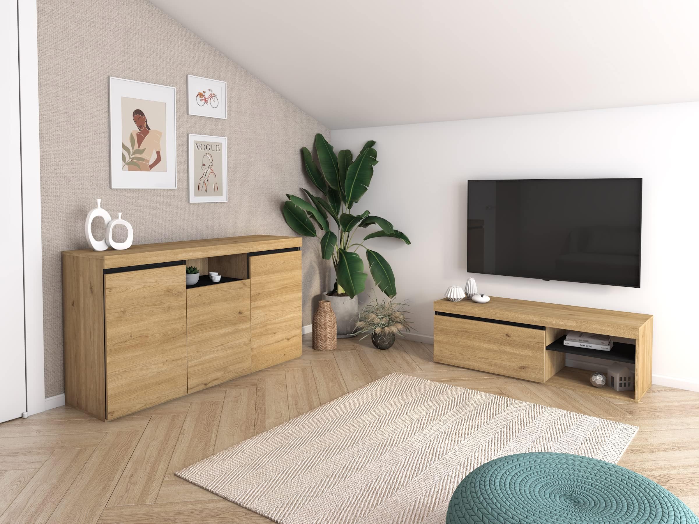 Test du meuble TV Skraut Home : élégance et fonctionnalité