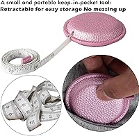 Vista 4 de Cinta métrica para medir el cuerpo, 79 pulgadas/6.6 ft cinta métrica retráctil para tela corporal, costura, tela a medida, mediciones