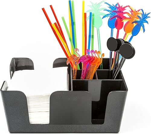 Miniatura 7 de Ultimate Bar Caddy Surtido Swizzle Sticks, popotes flexibles desechables (2 tamaños), kit de repuesto ideal para fiestas de bar para organizadores
