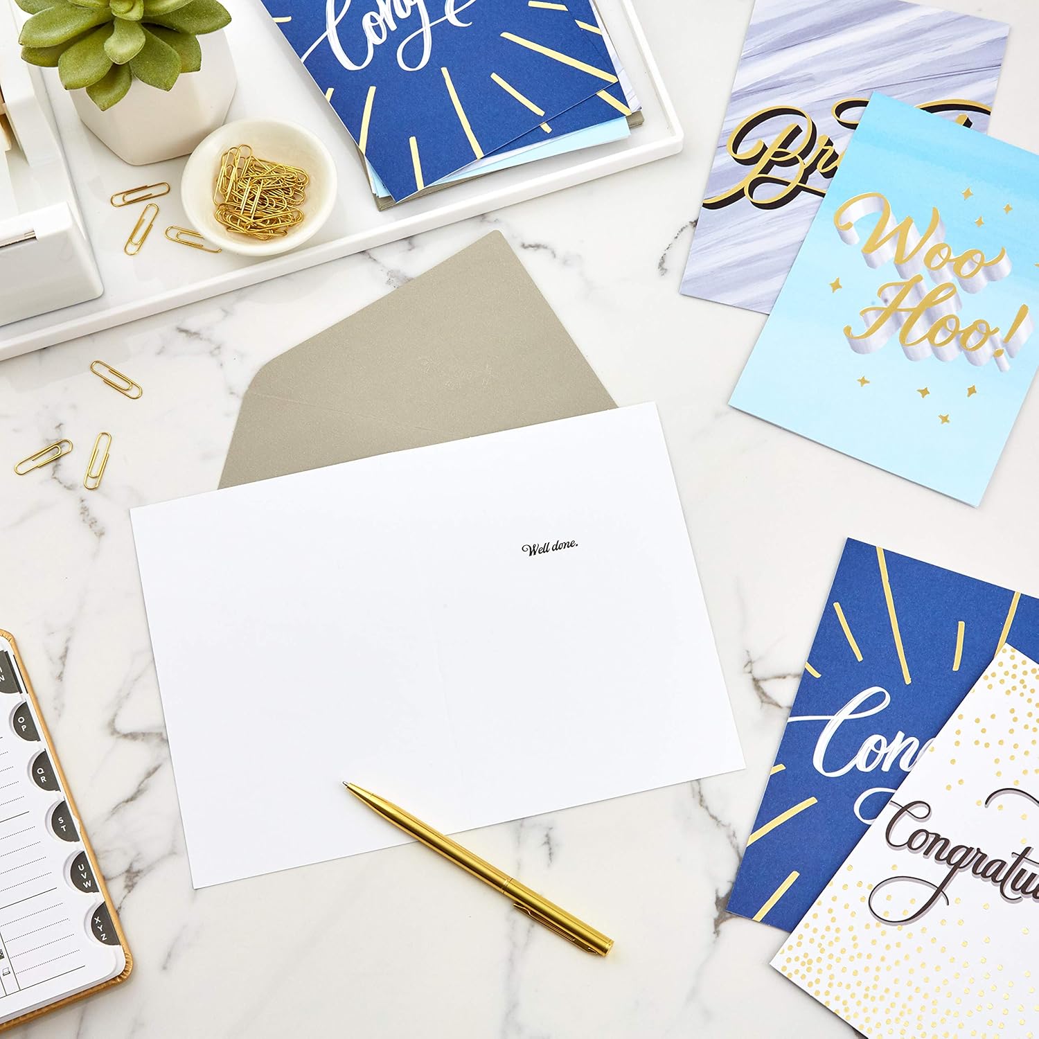 Hallmark Congratulations Cards Assortment, Bravo (Boxed Set of 12 Cards with Envelopes) for Graduation, Promotion, Wedding, All Occasion - Image 2