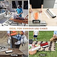 Vista 5 de Wevac Rollos de bolsas selladoras al vacío con dispensador, 11"x50' (paquete de 2) – Resistente, a prueba de fugas para almacenamiento de alimentos