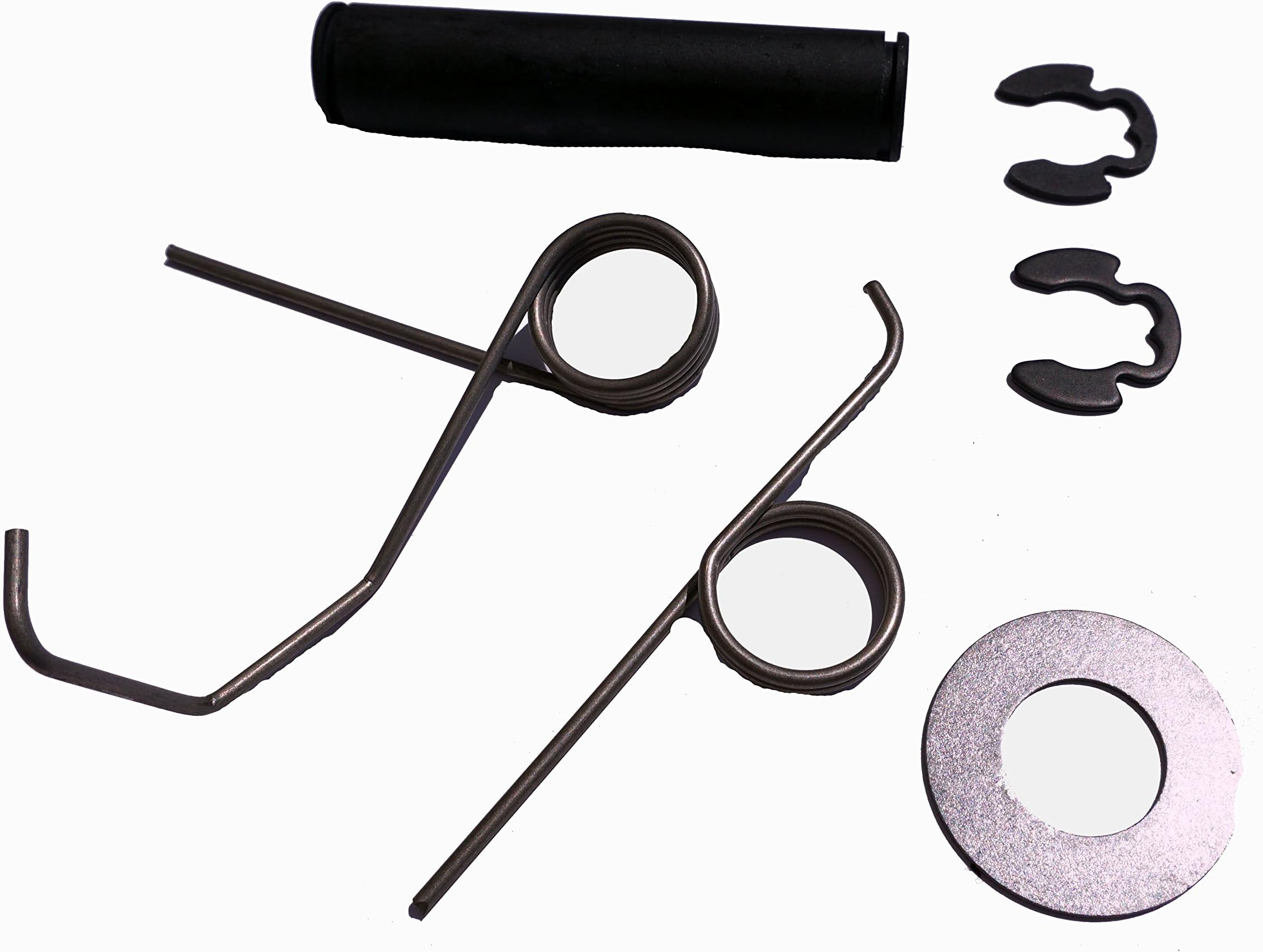 2 Post Lift Latch Shaft Spring Kit - Fits SPOA7, SPOA9, SPOA10, SPO7, SPO9, SPO10 - Alloy Steel - Includes FJ782-34, FJ7566-10, 4141 Truarc, FJ7382-9, 41388 Bushing