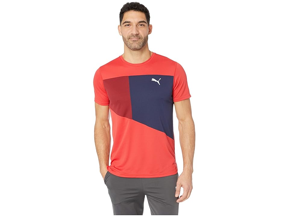 

PUMA Ignite Short Sleeve Tee (Ribbon Red/Peacoat) Men's T Shirt
