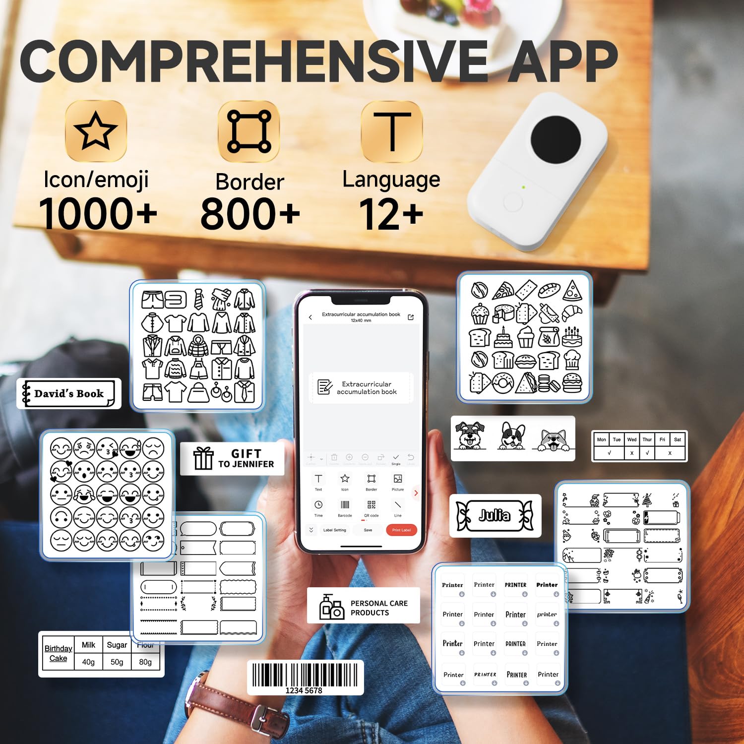 Snapklik.com : Phomemo Label Maker Machine, D30 2024 Upgrade Version ...