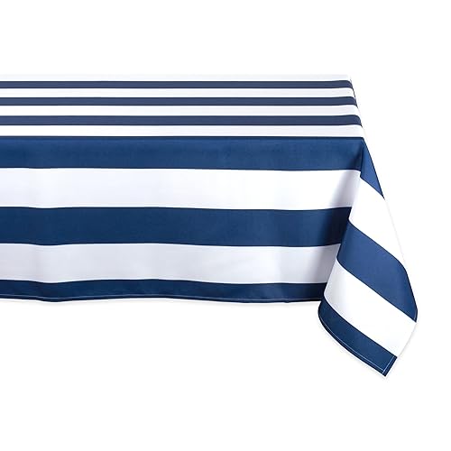 DII Cabana Stripe Outdoor Tabletop Collection, Water Resistant, Tablecloth, 60
