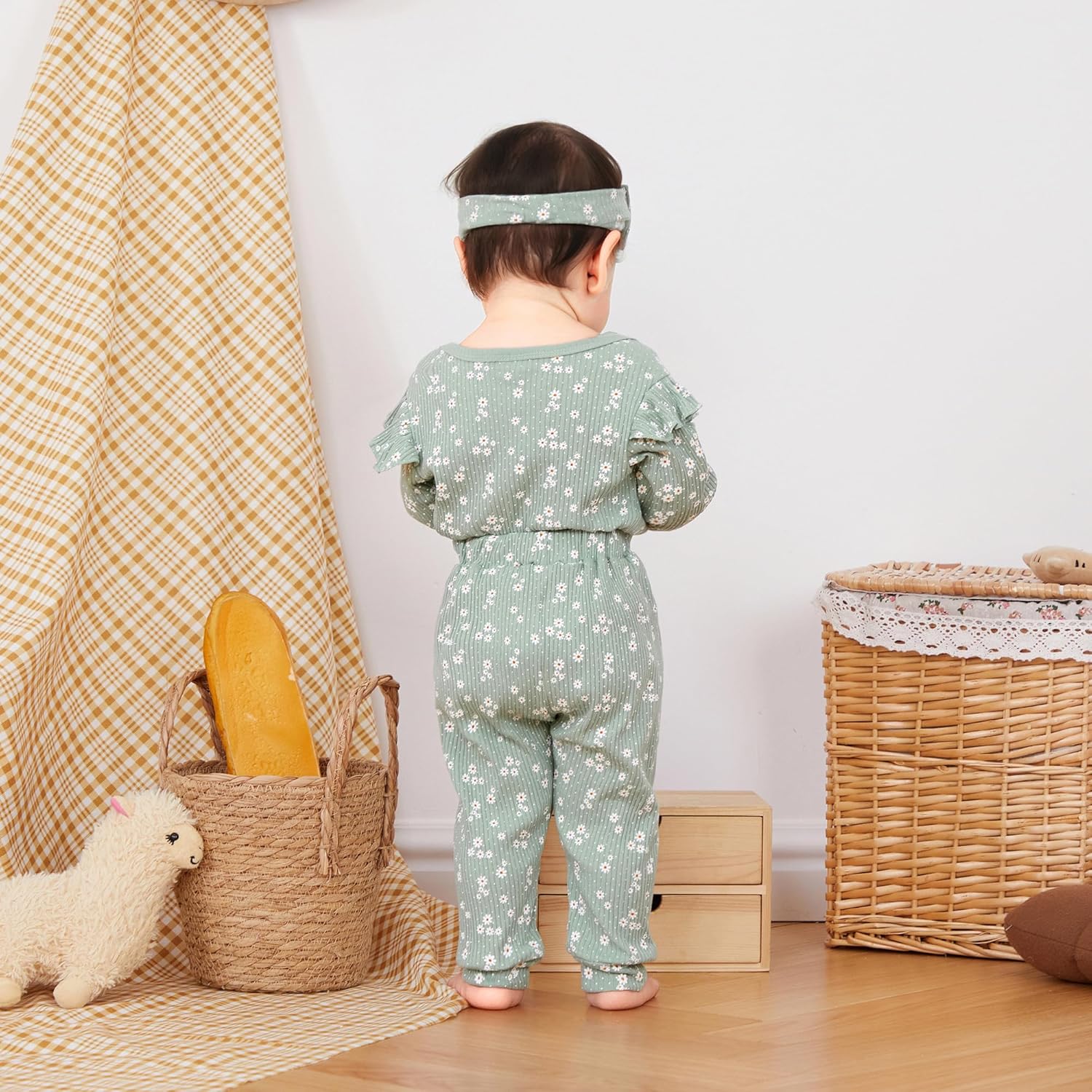 Baby Girl Fall Clothes Set Little Sister Lil Sis Long Sleeve Romper Pants Set Cute Infant Newborn Outfit 3 6 9 12 Months - Image 7