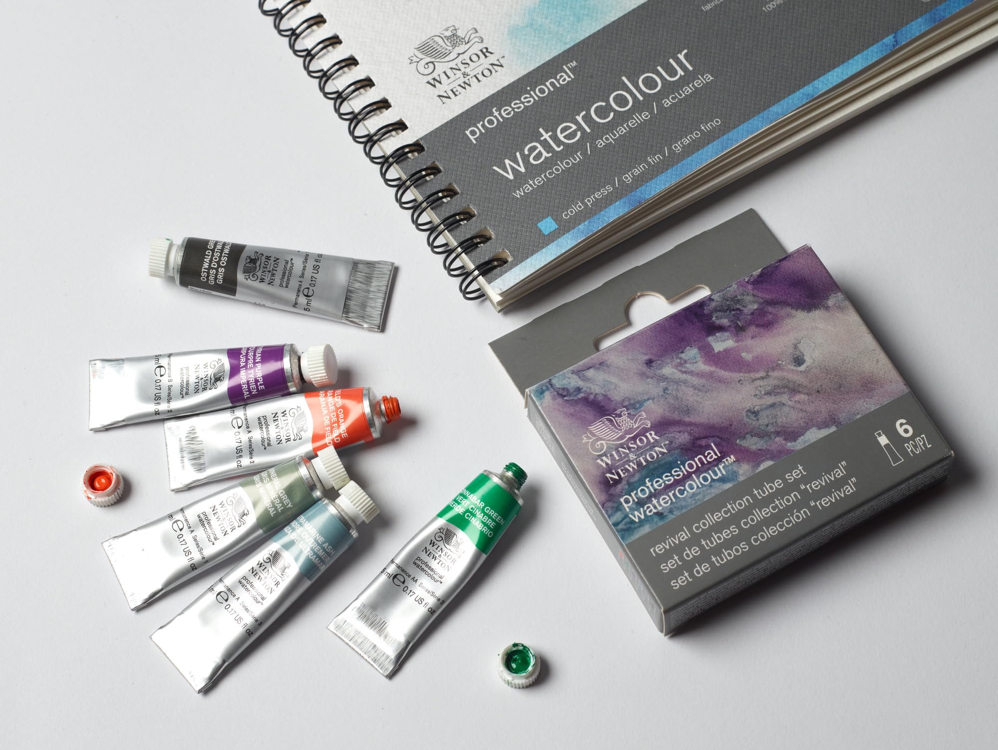 Winsor & Newton 0190825 Acuarela Profesional, Colección Revival - Set de 6x5ml