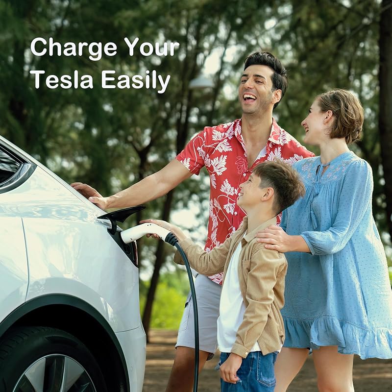 HASA zone 3 Pin Kék CEE Tesla Adapter - Hordozható Töltőkábel Gen 2 Mobile Chargerhez, 32A/240V, Model 3/S/X/Y Kompatibilis, Túlfeszültség V