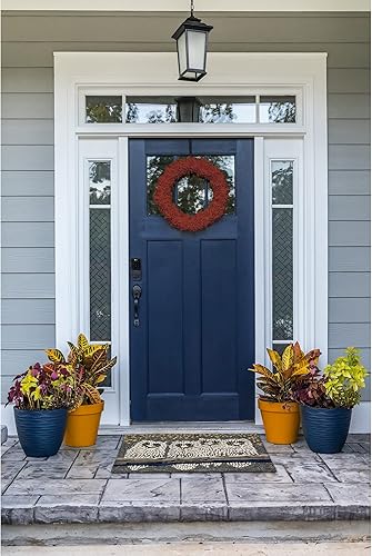 Liora Manne - Alfombra de entrada, 3, para interiores y exteriores, 20.0 x 30.0pulgadas, diseño de tres perros en las fiestas de fin de año.