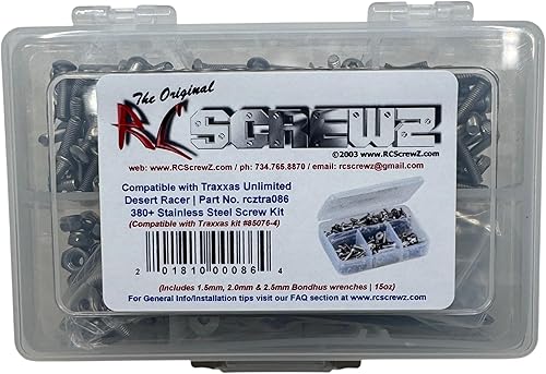 Tra086 - Tornillo de acero inoxidable compatible con Traxxas Unlimited Desert Racer (85076-4)