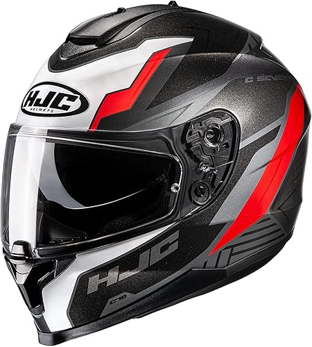 HJC C70 Silon Casco de motocicleta de cara completa con escudo HJ-20M con bloqueo de pasador, aprobado por DOT (MC1, XXL)