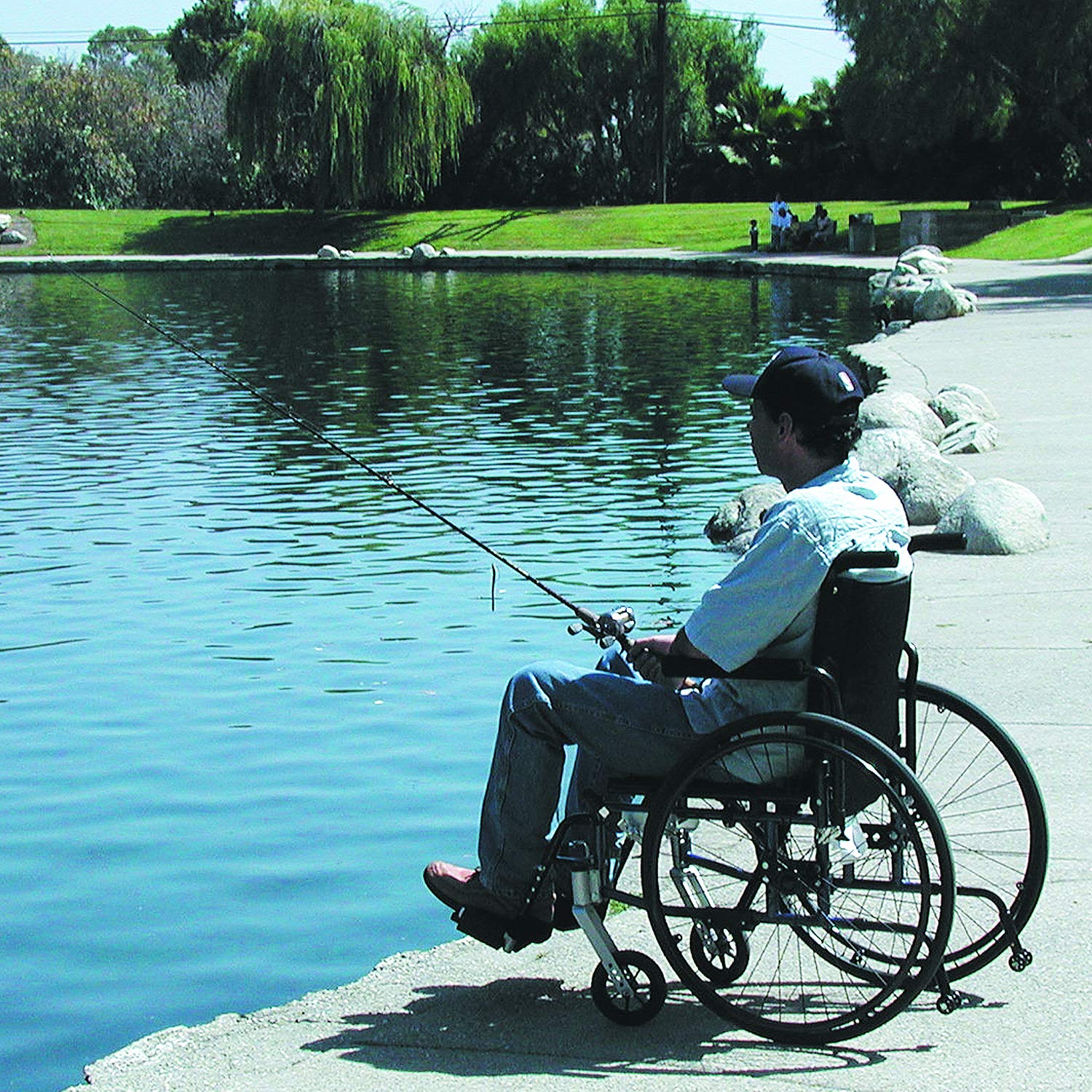 Tuffcare High Strength Lightweight Wheelchair - Compact Series Ultra Light K0005 - Swing Back Adjustable Height Arms with detachable Footrests (Burgundy Red, 18
