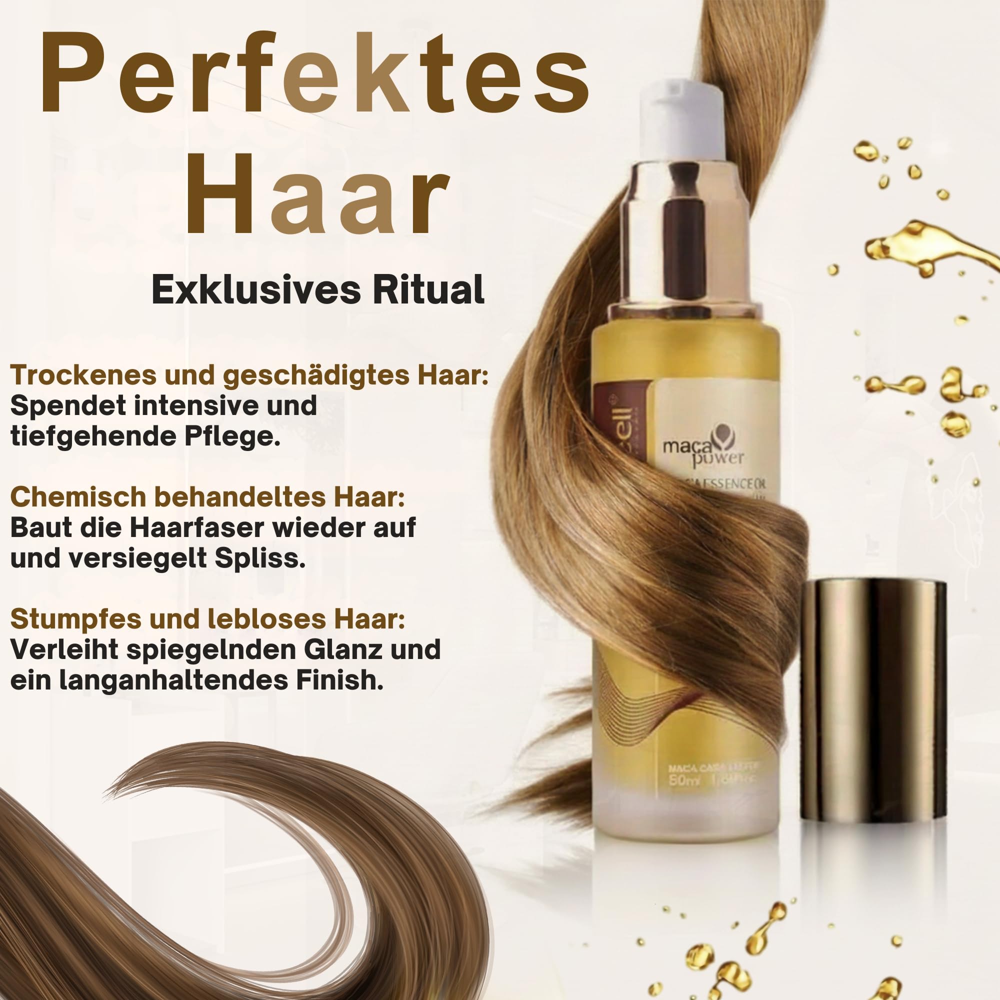 Karseell MACA CARE SYSTEM Locken-Definition Set Lockencreme 200ml + Arganöl Serum 50ml Feuchtigkeitspflege Anti-Frizz Reparatur für Lockiges Welliges Trockenes Haar Glanz & Nahrung Curly Method