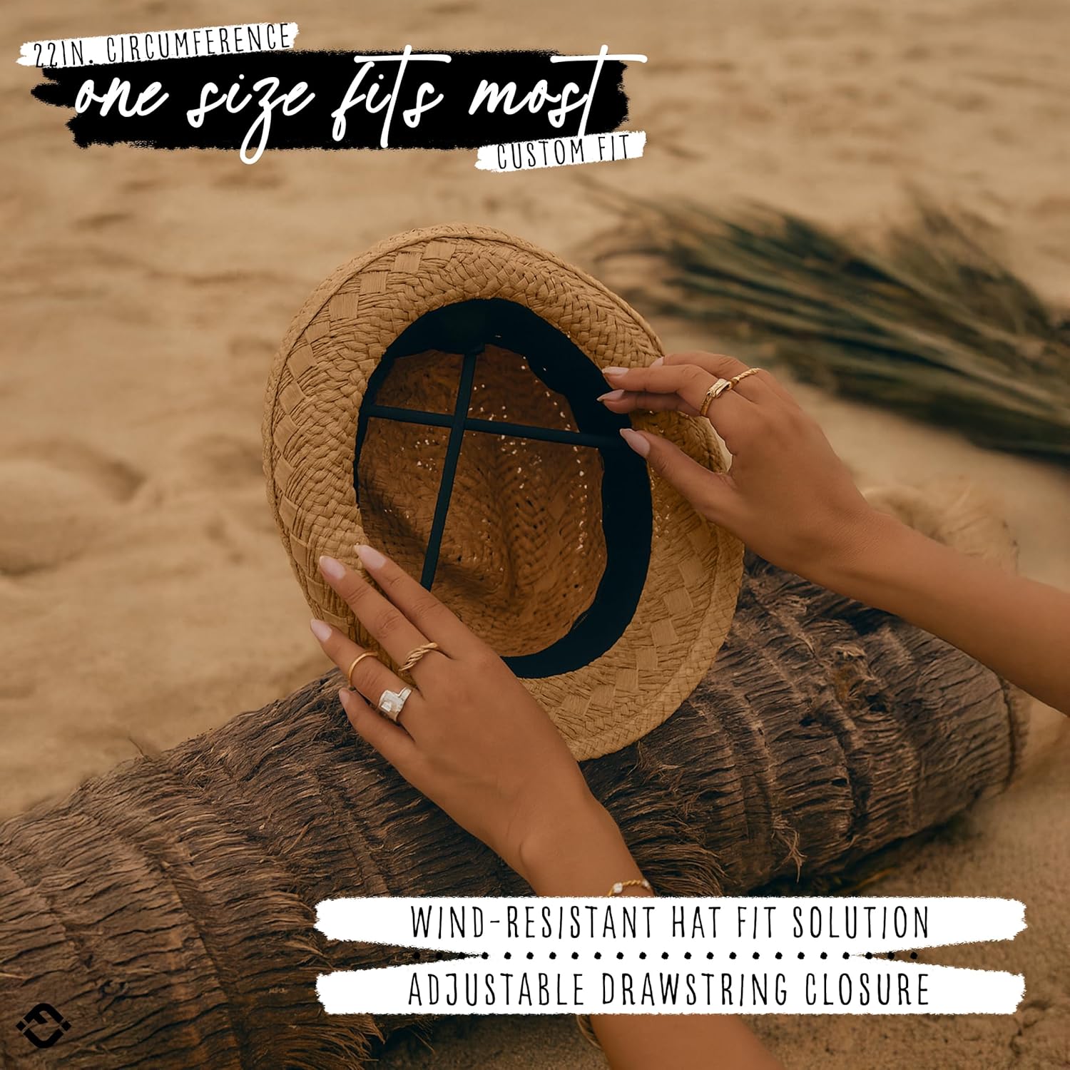 Funky Junque Women's Straw Fedora Sun Hat - UPF 50+ Protection, Short Brim, Stylish Woven Pattern - Image 3