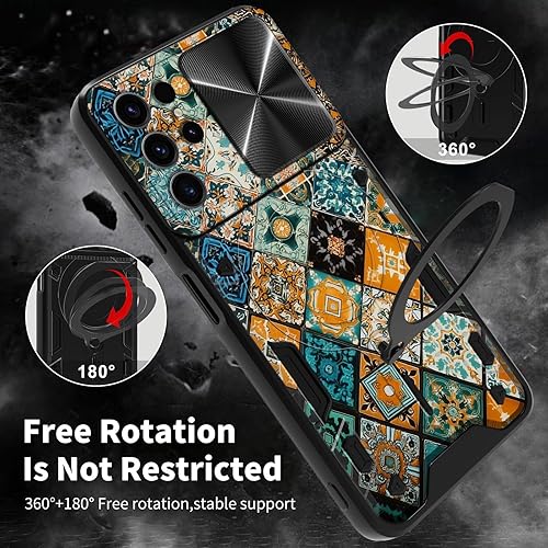 Vista 156 de Funda protectora híbrida para Samsung Galaxy A53 5G de 6.5 pulgadas y anillo giratorio de 360 grados, función atril, híbrida, de doble capa