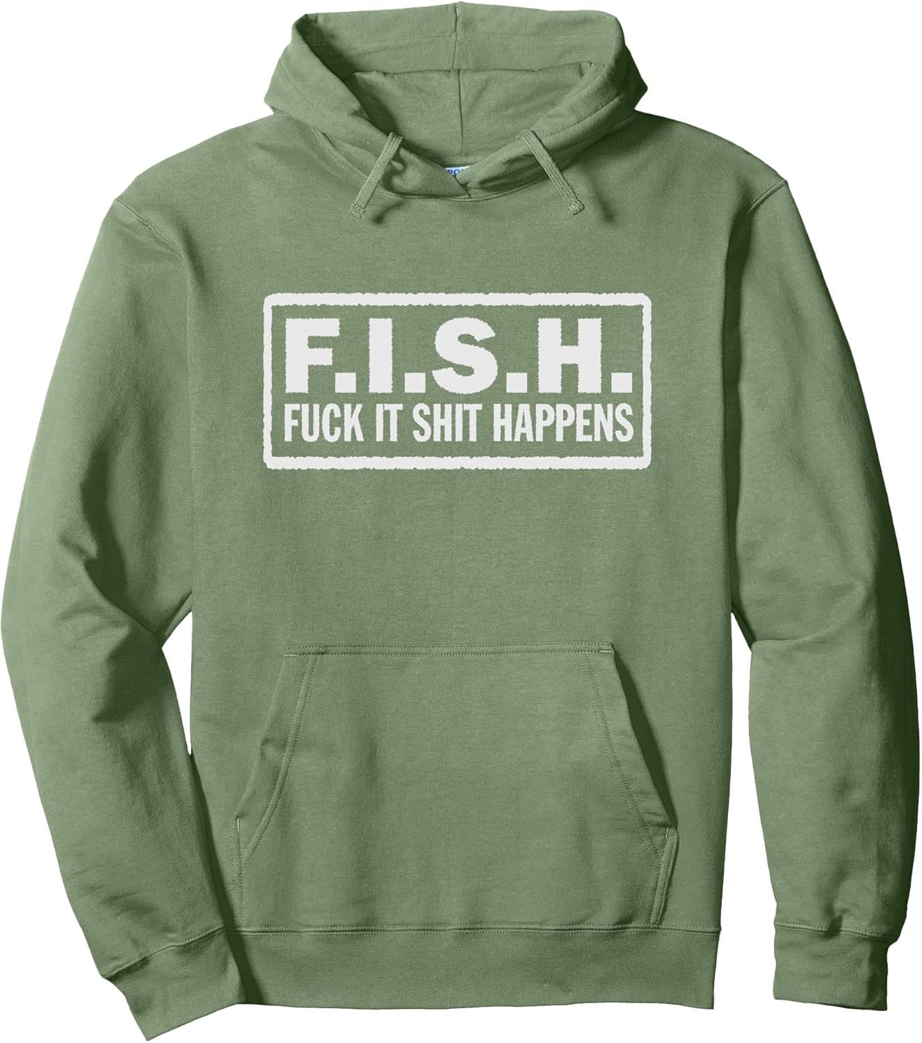 F.I.S.H. Fuck it shit happens Biker Jacket Patch Style Pullover Hoodie