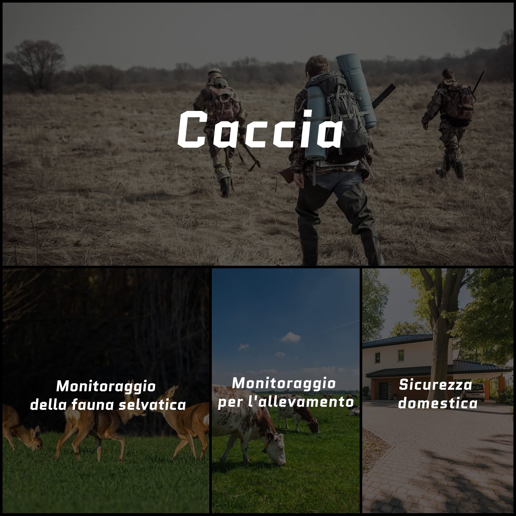 Camojojo Trace Fototrappola con SIM 4G LTE, Foto trappola infrarossi invisibili, Fotocamera caccia con IP66 impermeabile, Scheda SD da 32 GB, Multifunzioni APP, Tempo di funzionamento più lungo