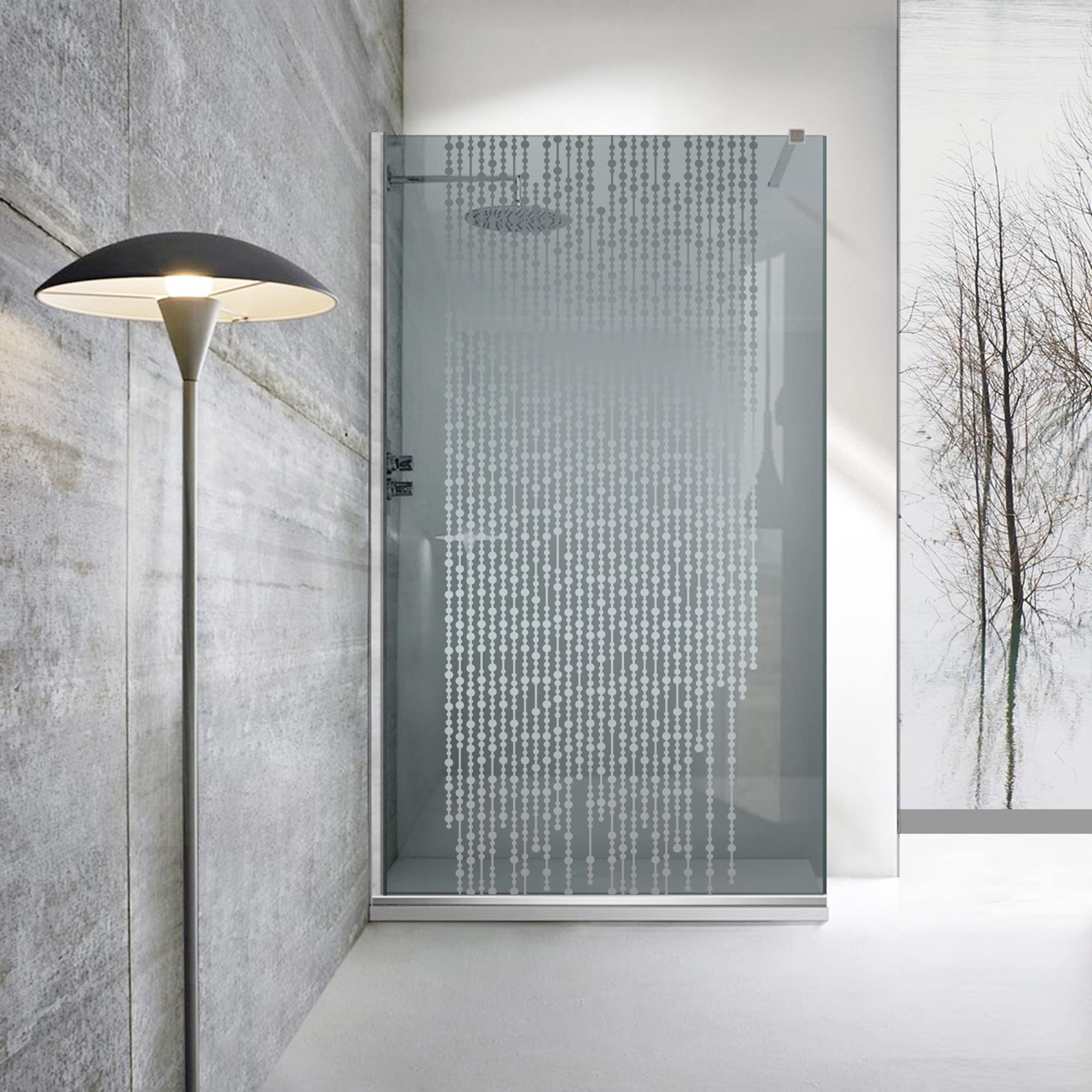 Aqua Roy INOX, Modelo RAIN 70 cm de 70/80/90/100/110/120 Mampara Ducha Pantalla Fija de Ducha de Vidrio Gris 8 mm Modelo Arenado con Nano (70x195 cm)