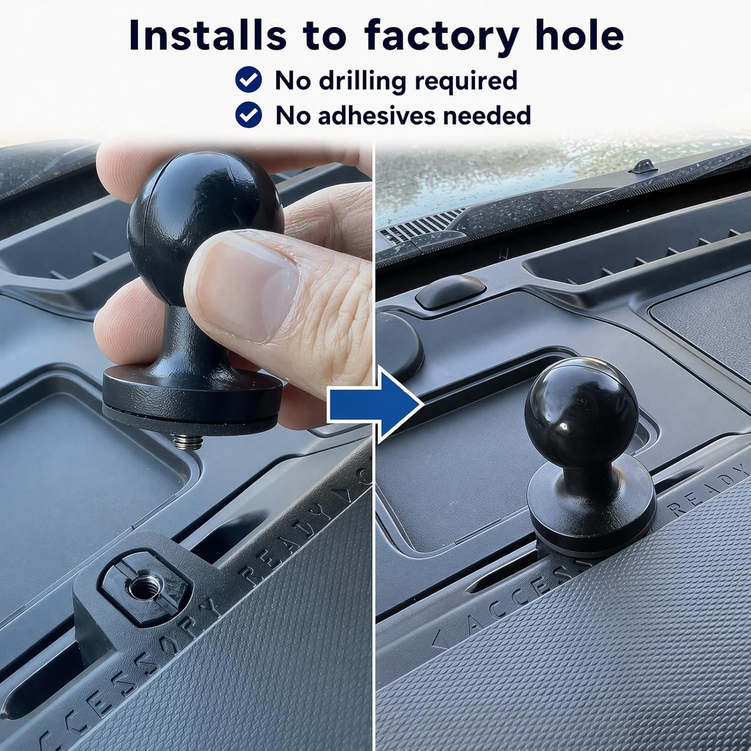 Aluminum Alloy Phone Mount for Ford Bronco 2021 2022 2023 2024 2025 2/4 Door, Dual 1" Ball 360° Rotation, Strong Magnetic Phone Holder for MagSafe iPhone 17 16 15 14 13 12 Series