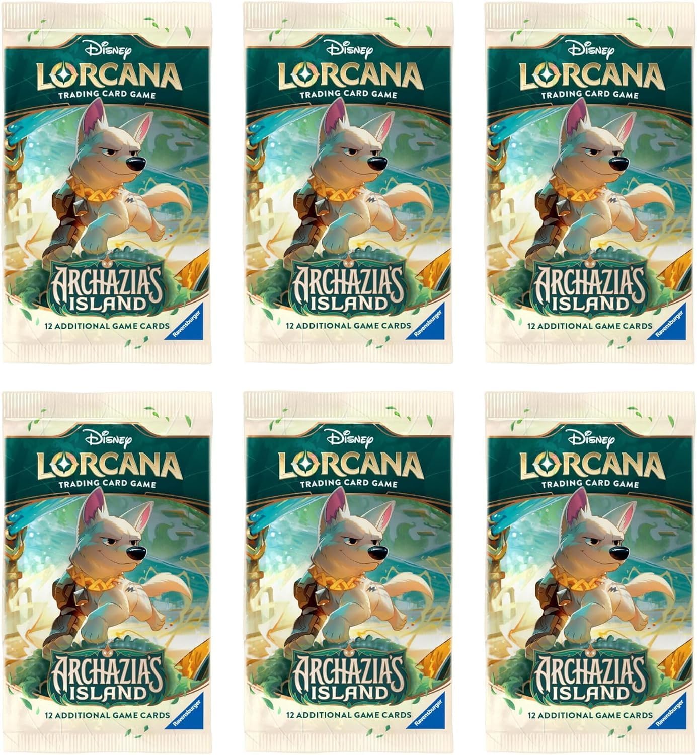 6 Packs 12 Card Booster Pack for Lorcana Archazias Island