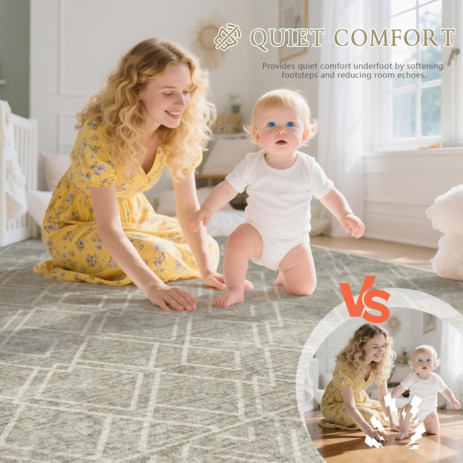 Area Rugs 8x10 Living Room Rug: Washable Geometric Moroccan Neutral Rugs Boho Modern Non Slip Area Rug Large Soft Indoor Floor Low Pile Carpet for Bedroom Dining Room Home Office (Brown, 8'x10')