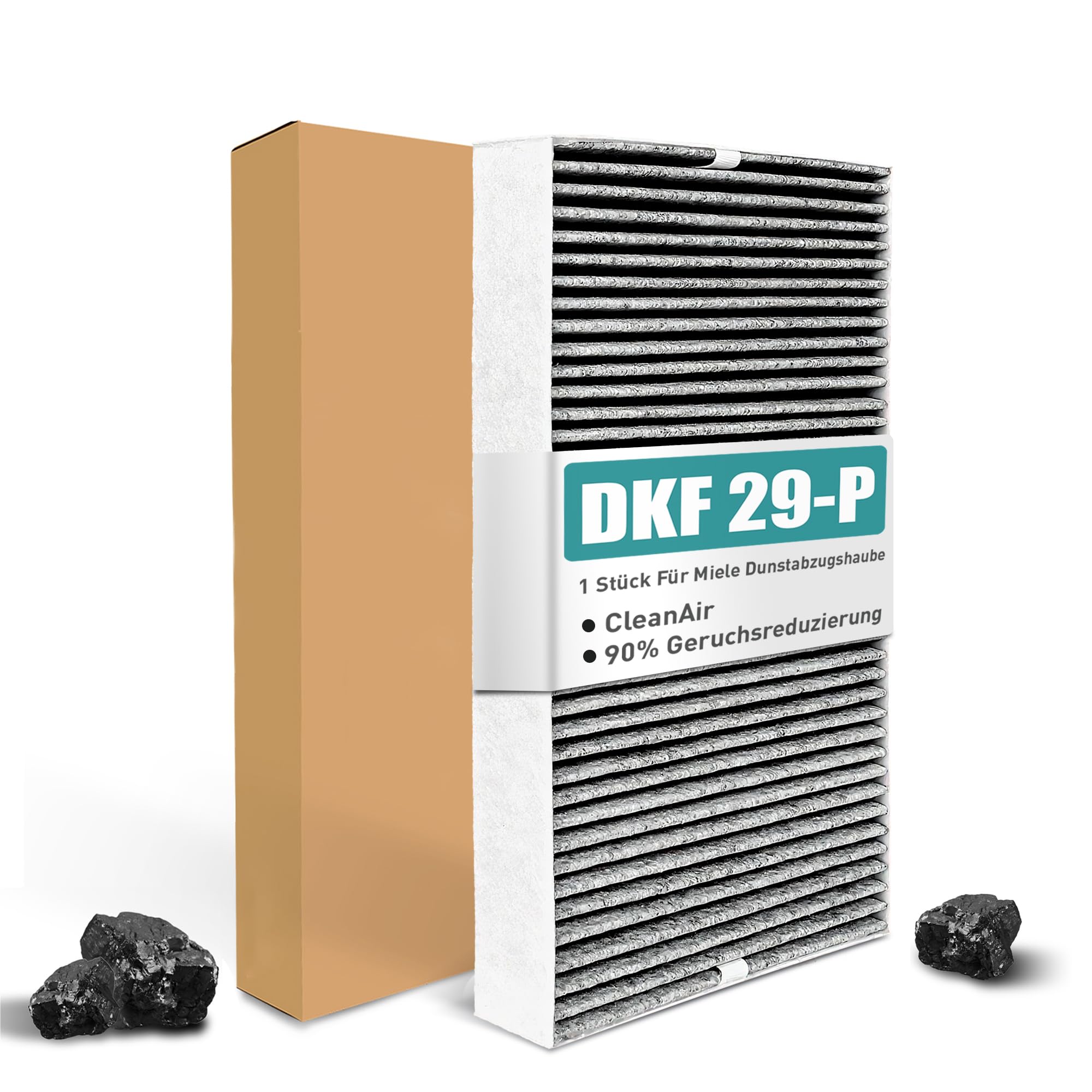 Aktivkohlefilter für Miele Dunstabzugshaube DKF29-P / 11292130 / DKF 29 Kompatibel mit DA 909x W, DA 929x W, DAH xxxx, zb. DA 9090 W, DA 9298 W