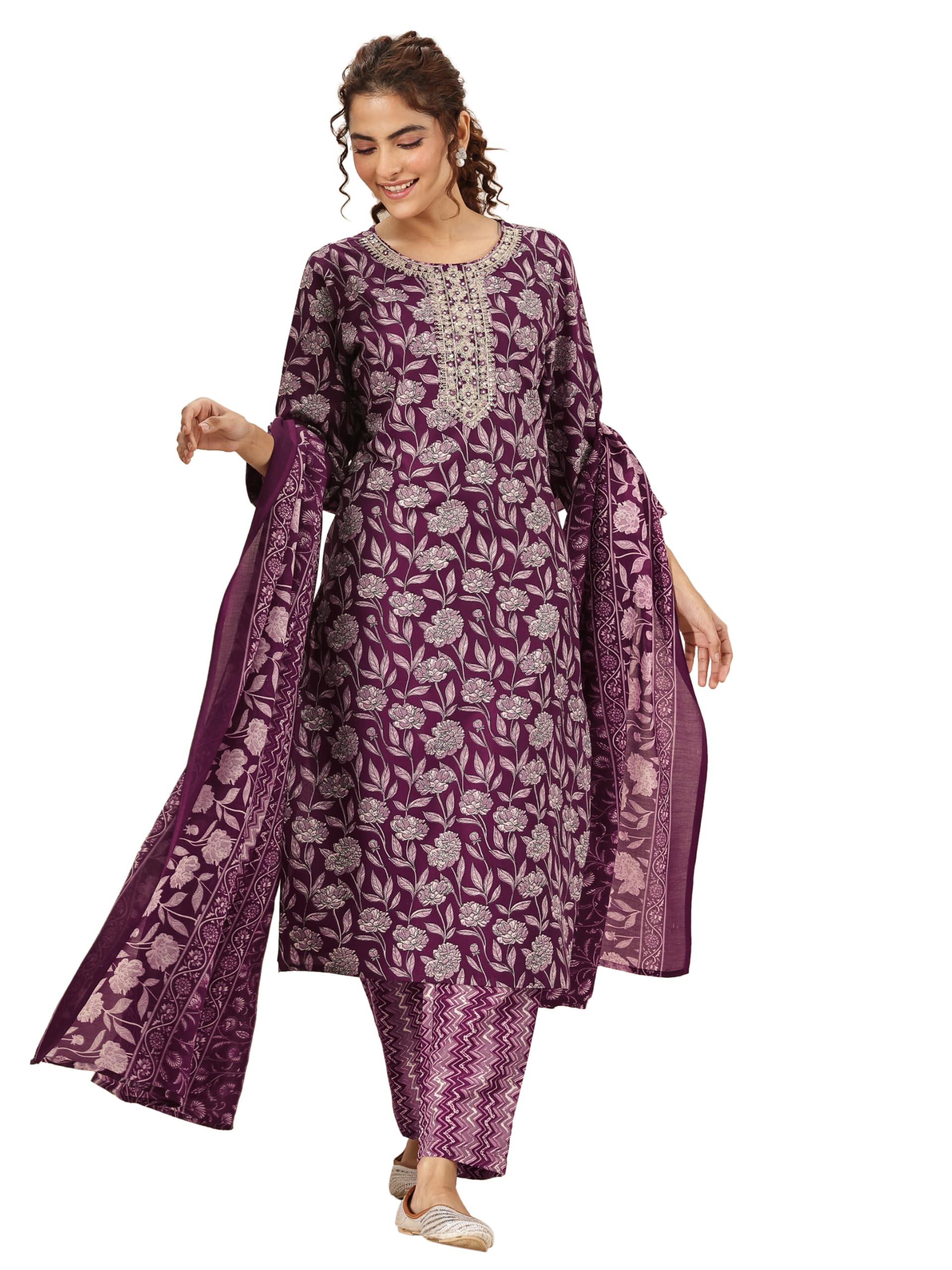 gerua by libas Women's Cotton Blend Kurta Set-picture-12