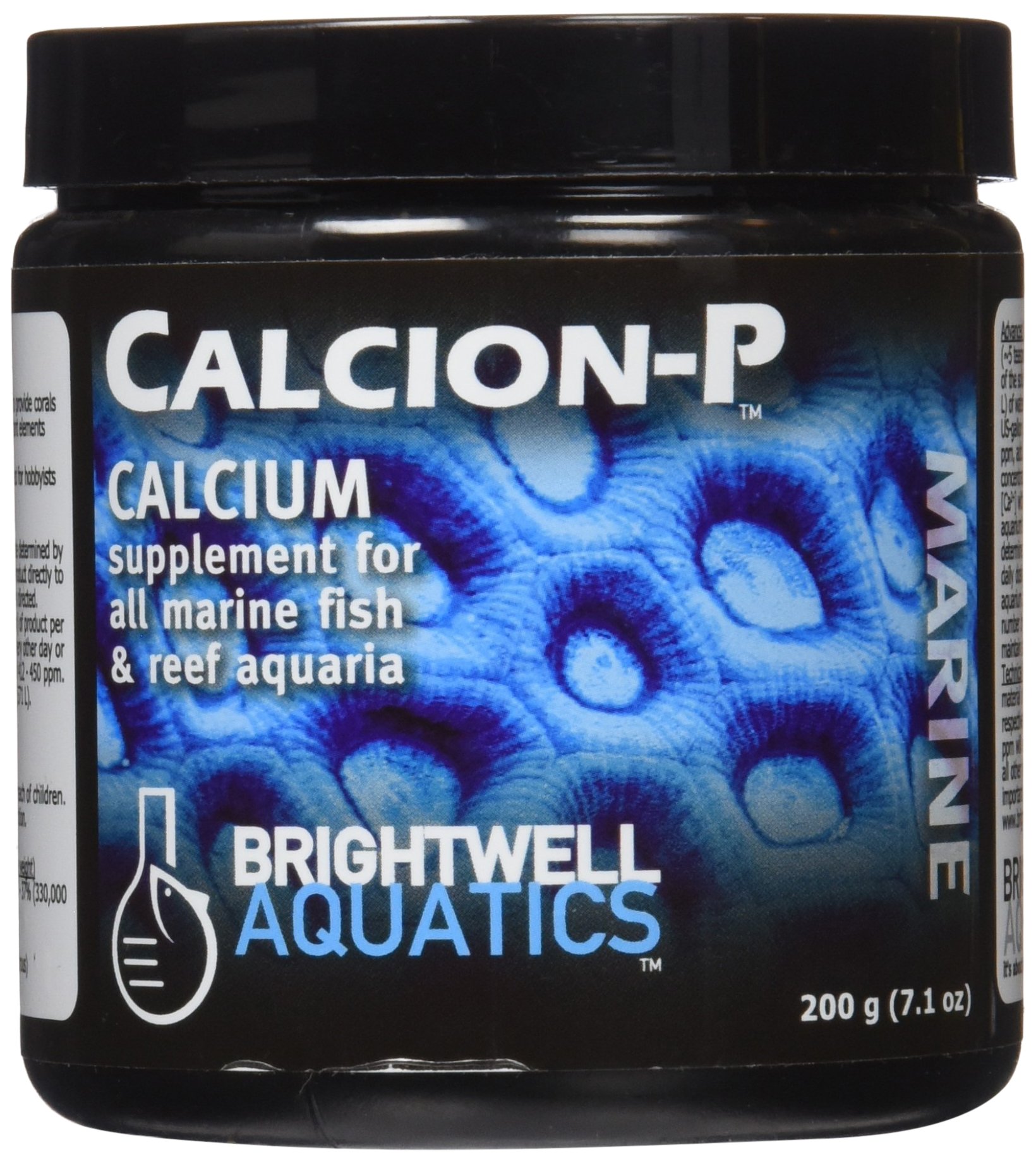 Brightwell Aquatics Calcion-P - Powdered Calcium Supplement for Marine Aquariums, 200 grams