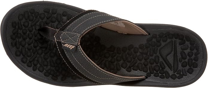 Amazon.com: Reef de los hombres playa negra Thong Sandal : Ropa, Zapatos y  Joyería